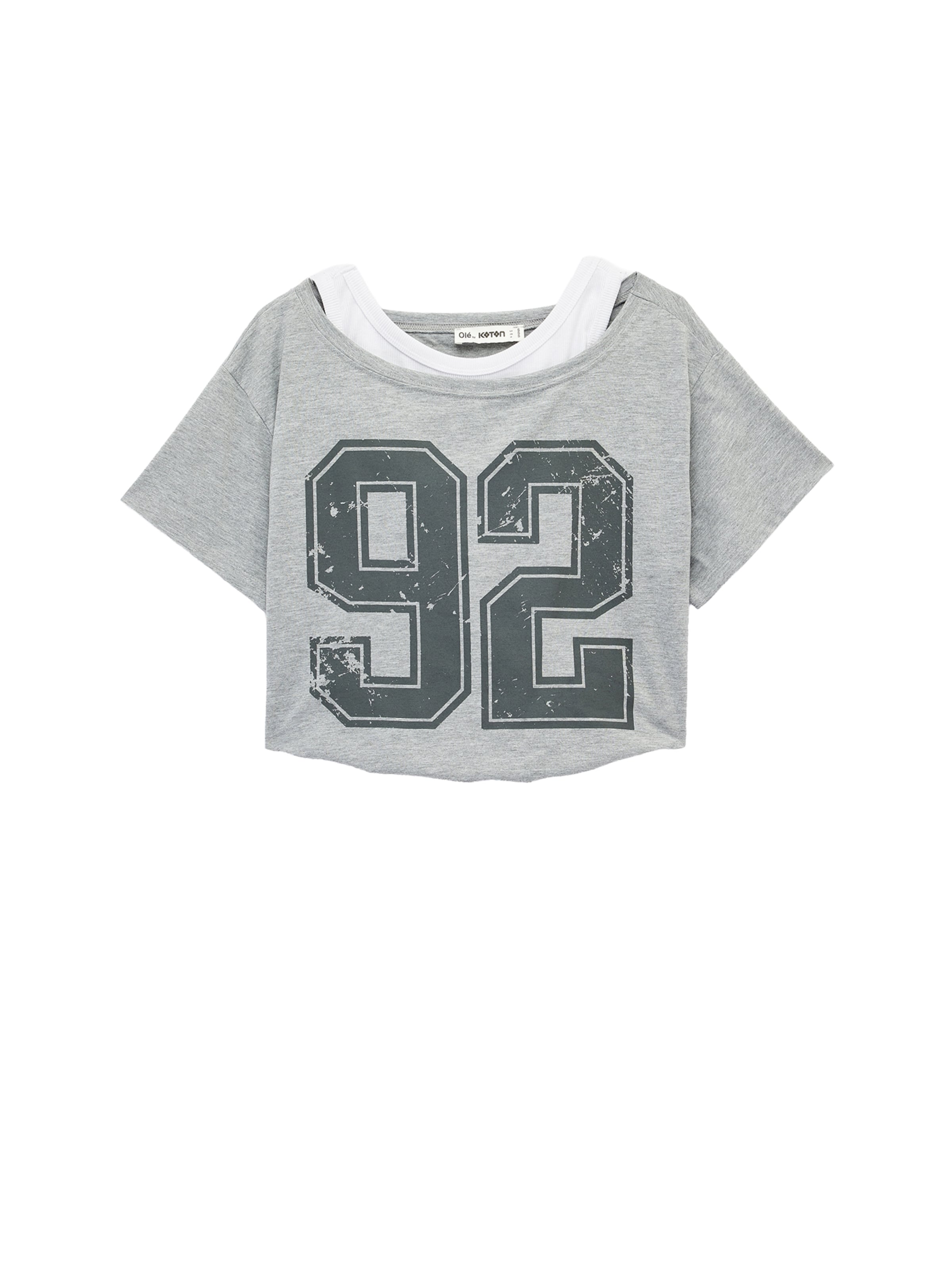 Koton Shirt in L in Grey / Dark grey / White, Item view
