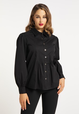 faina Blouse in Black: front