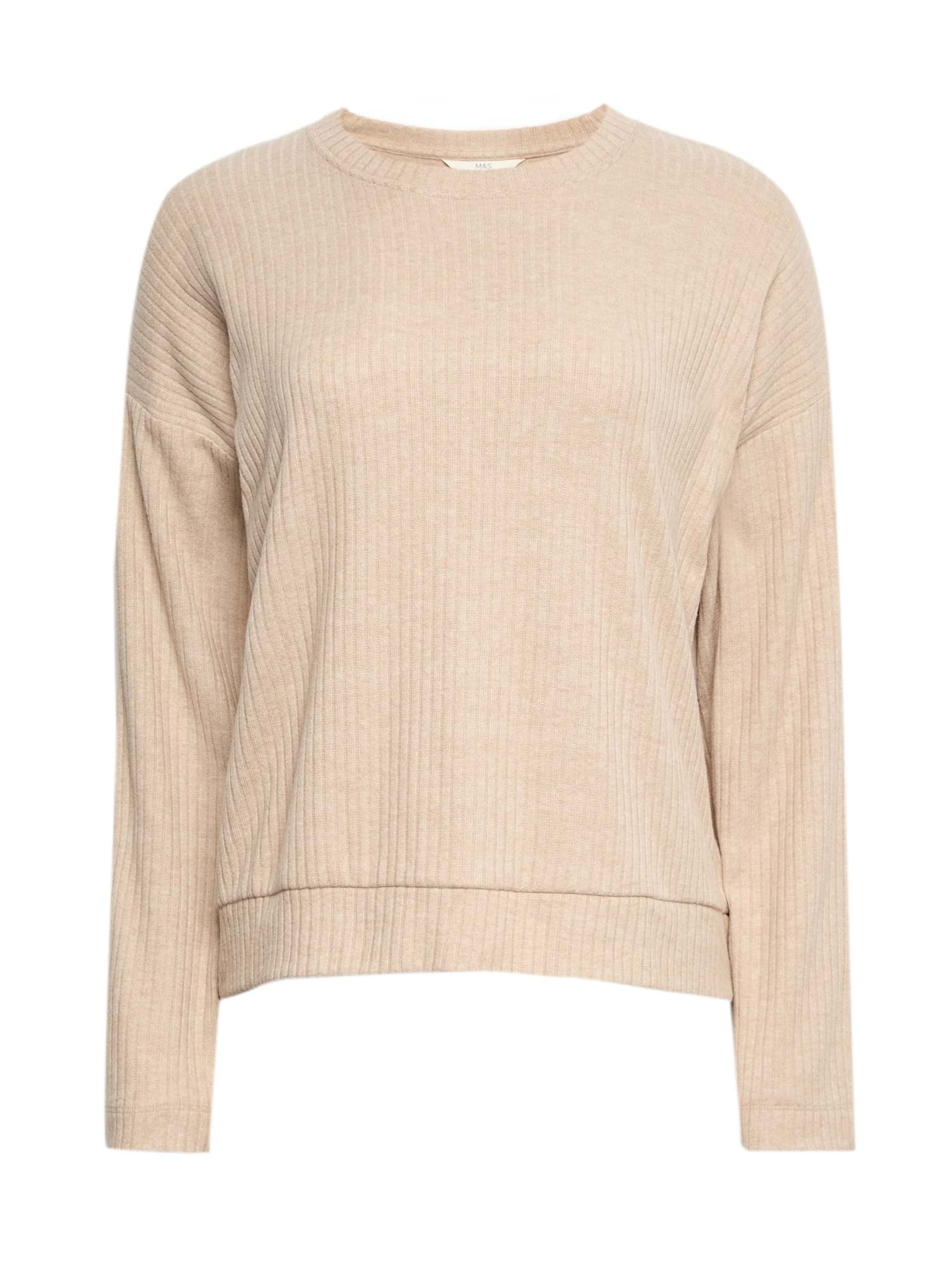 Sweat-shirt Marks & Spencer en beige : devant