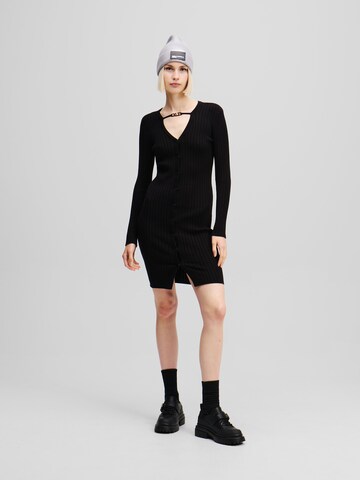 KARL LAGERFELD JEANS Knit dress in Black: front