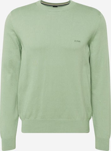 BOSS Black Sweater 'Pacas-L' in Green: front