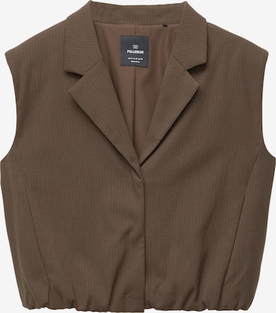 Pull&Bear Weste in braun / offwhite, Produktansicht
