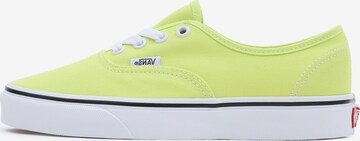 Baskets basses VANS en vert : devant