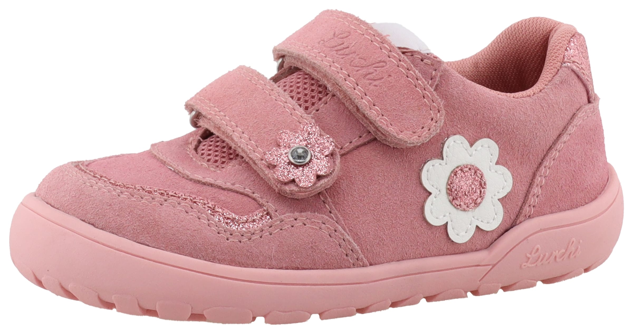 LURCHI First-Step Shoes in Pink: front