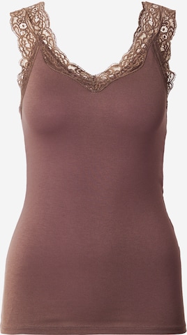 PIECES Top 'PCBARBERA' in Brown: front