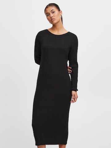 ICHI Knitted dress 'KAVA' in Black: front