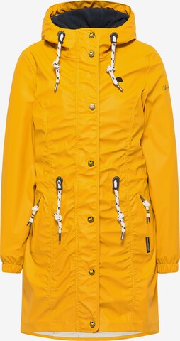 Manteau fonctionnel Schmuddelwedda en jaune : devant