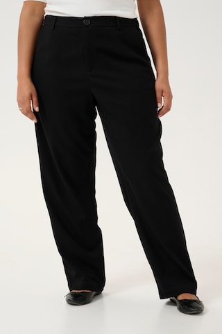 KAFFE CURVE Loose fit Pants 'Merla' in Black: front