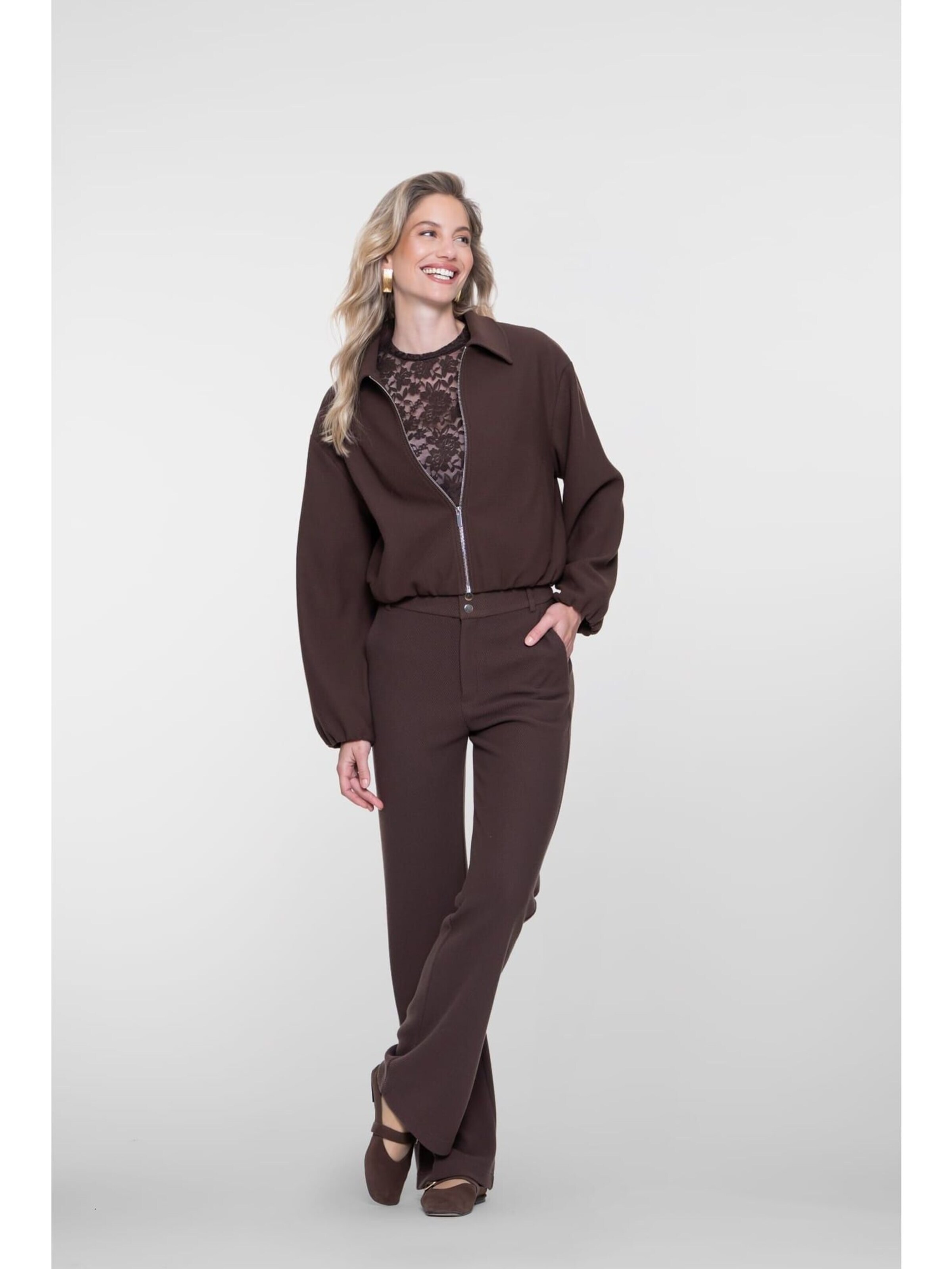 Geisha Broek in Bruin