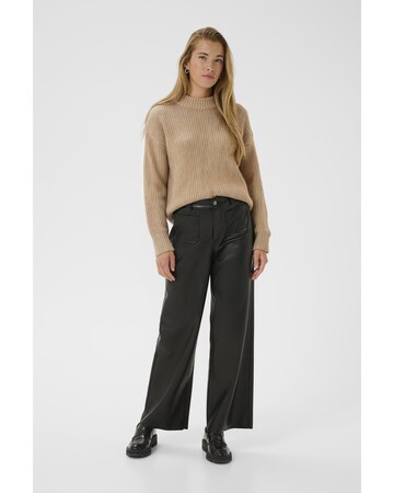 Kaffe Wide leg Broek 'Mikka' in Zwart