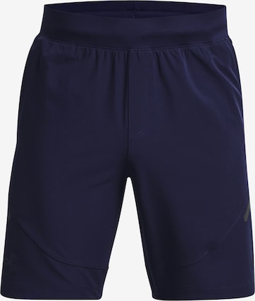 UNDER ARMOUR Workout Pants 'Unstoppable' in Blue: front