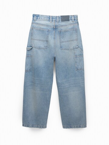 Wide Leg Jean Pull&Bear en bleu
