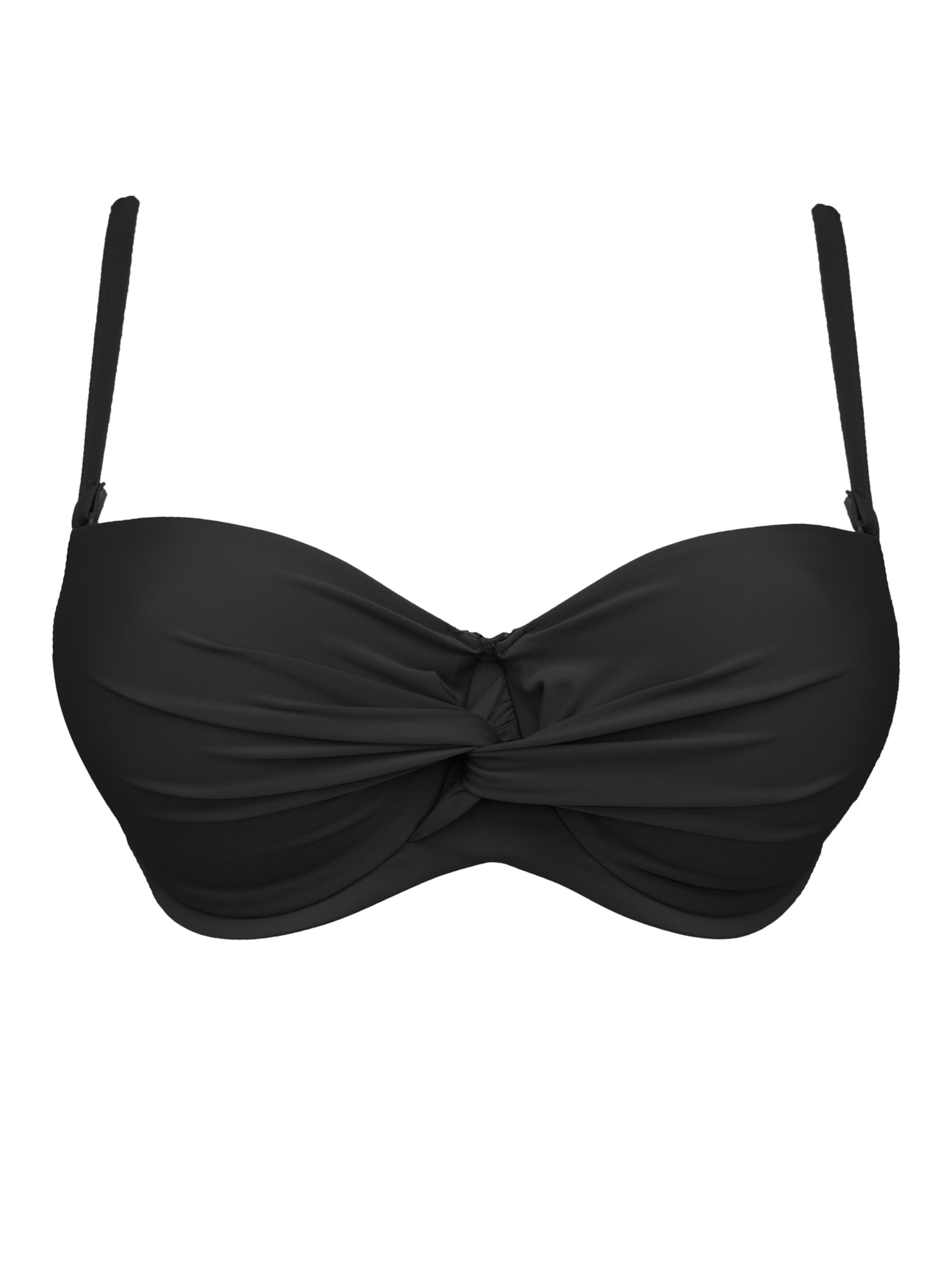 SugarShape Bandeau Bikinitop 'Mambo' in Schwarz: Vorderseite