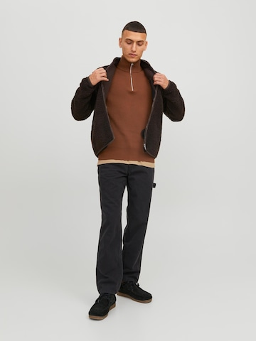 JACK & JONES Sweater 'Perfect' in Brown