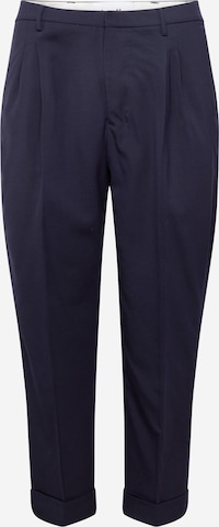 Studio Seidensticker Regular Pleat-Front Pants in Blue: front