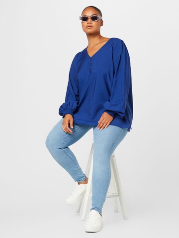 Fransa Curve Blouse 'NITA' in Blue