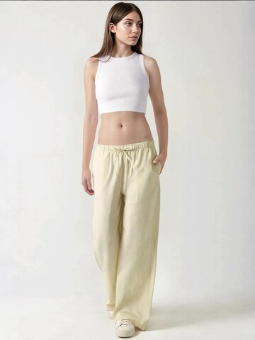 Wide Leg Pantalon Hiccup en jaune