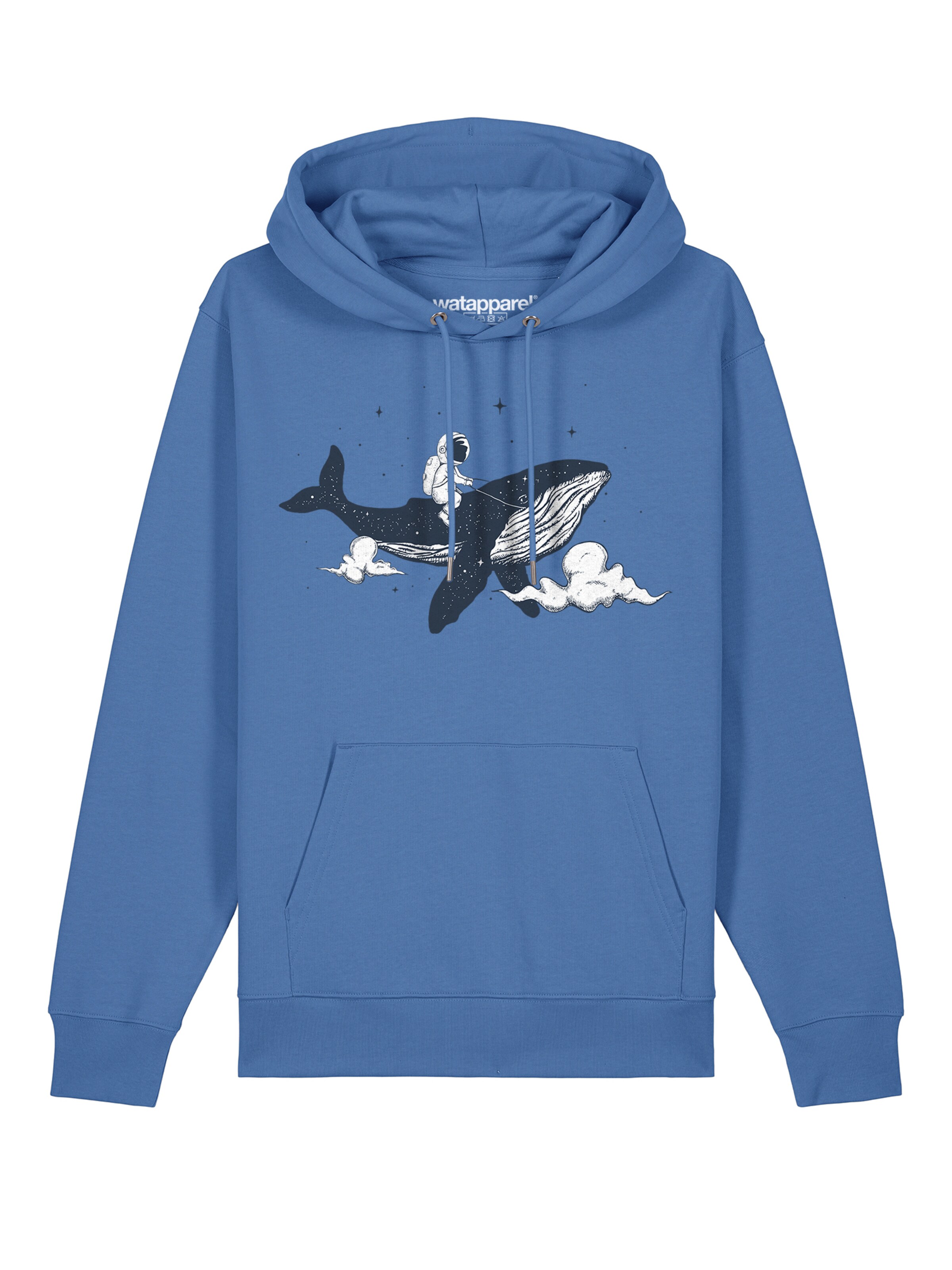 Sweat-shirt 'Spacewhale' Watapparel en bleu : devant