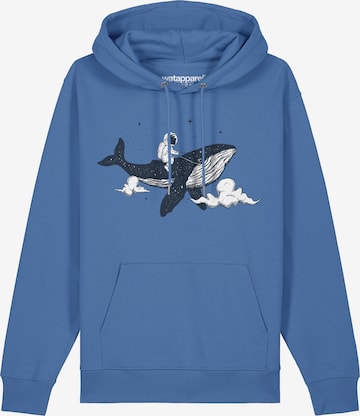 Sweat-shirt 'Spacewhale' Watapparel en bleu : devant