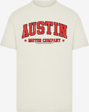 F4NT4STIC Shirt 'British Motor Heritage Austin Motor Company' in Beige: voorkant