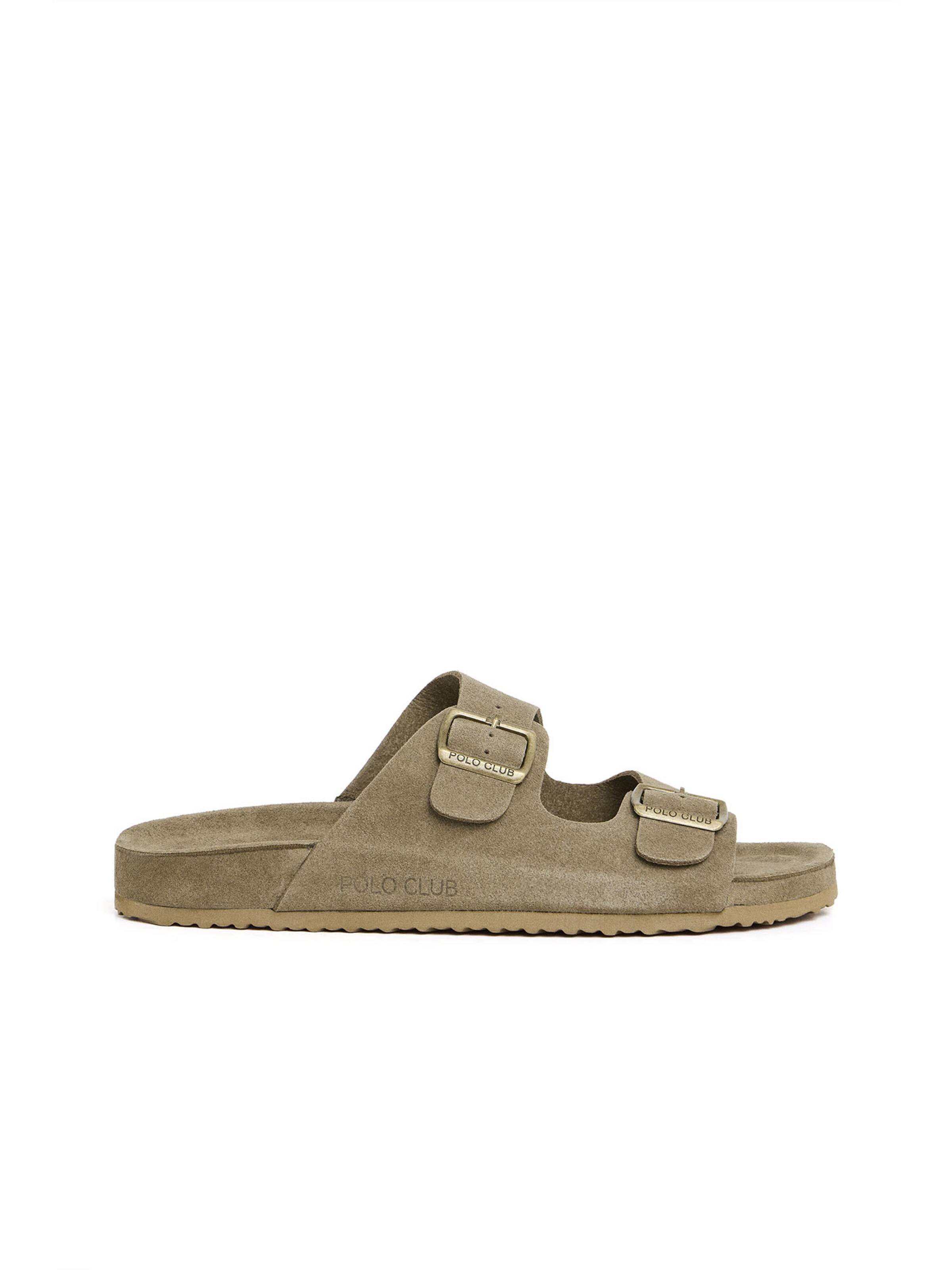 Polo Club Mules in Beige: front