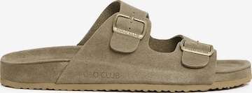 Polo Club Mules in Beige: front