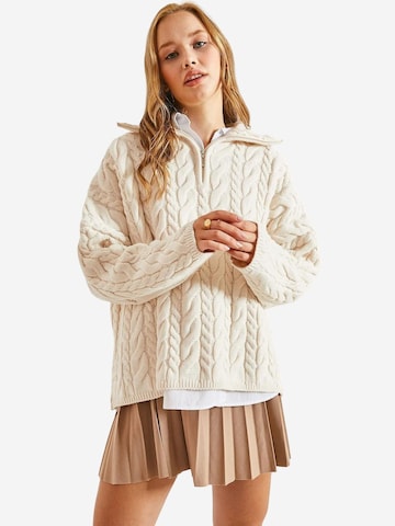 Bianco Lucci - Pullover 'Pullover' em bege