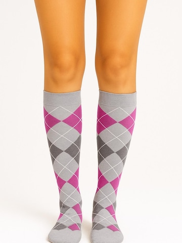 Lycille Kniestrümpfe in Grau: Vorderseite