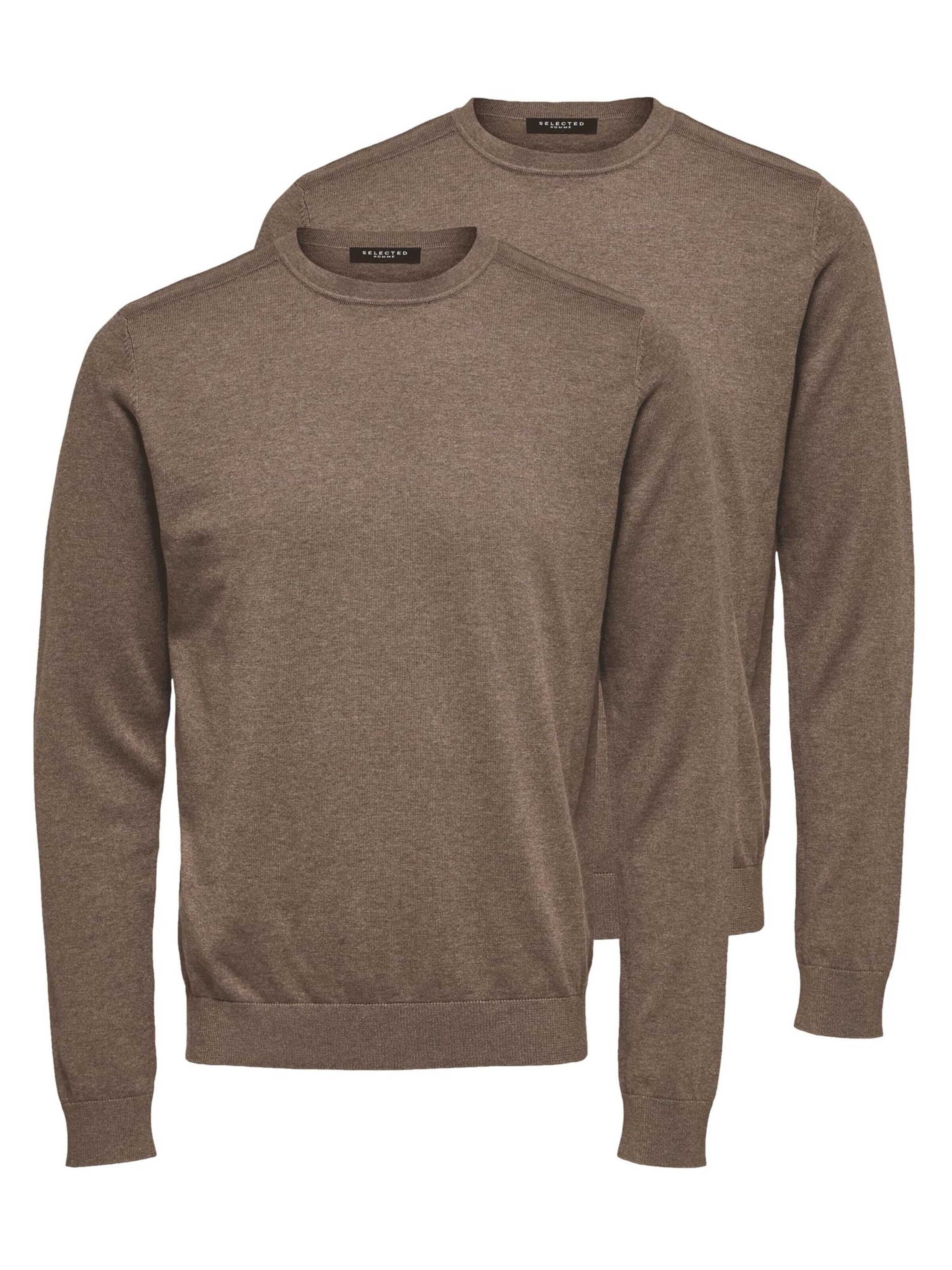 SELECTED Sweater 'Berg' in Brown: front
