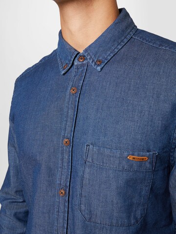 mėlyna MUSTANG Standartinis modelis Marškiniai 'Casper'