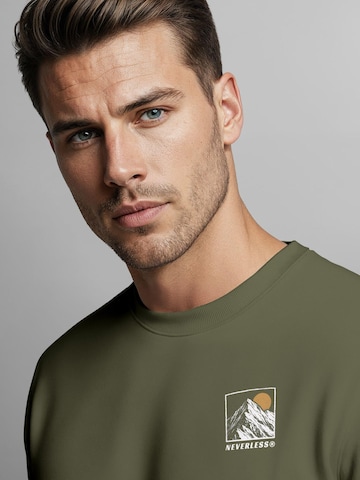 Neverless Sweatshirt 'Mountain Wanderer'‌‌‌ in Grün