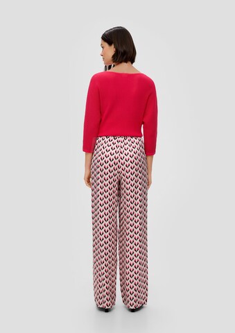 s.Oliver BLACK LABEL Wide Leg Bukser i pink: tilbage