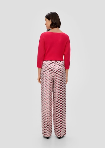 s.Oliver BLACK LABEL Wide leg Broek in Roze: terug