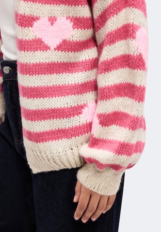 Hailys Knit Cardigan 'Ka44rena' in Pink: side