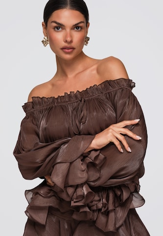 Ombre Blouse in Brown
