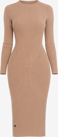 Süel knitwear - Vestido de punto 'Gabi' en marrón: frente