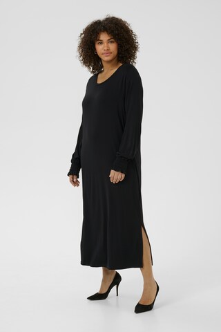 KAFFE CURVE Jurk 'Charlotta' in Zwart