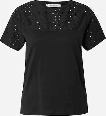 ABOUT YOU Majica 'Carla' | črna barva: sprednja stran