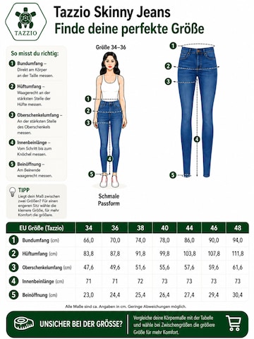 Tazzio Skinny Jeansy 'F107' w kolorze niebieski