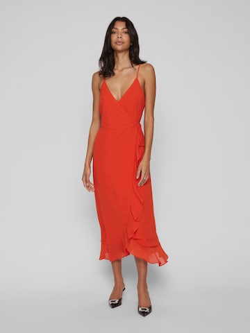 VILA Koktejlové šaty – oranžová
