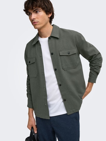 Only & Sons Prechodná bunda 'ONSMark' - Zelená