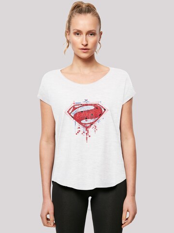 F4NT4STIC T-Shirt 'DC Comics Superman Geo' in Weiß: predná strana