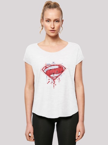 T-shirt 'DC Comics Superman Geo' F4NT4STIC en blanc : devant