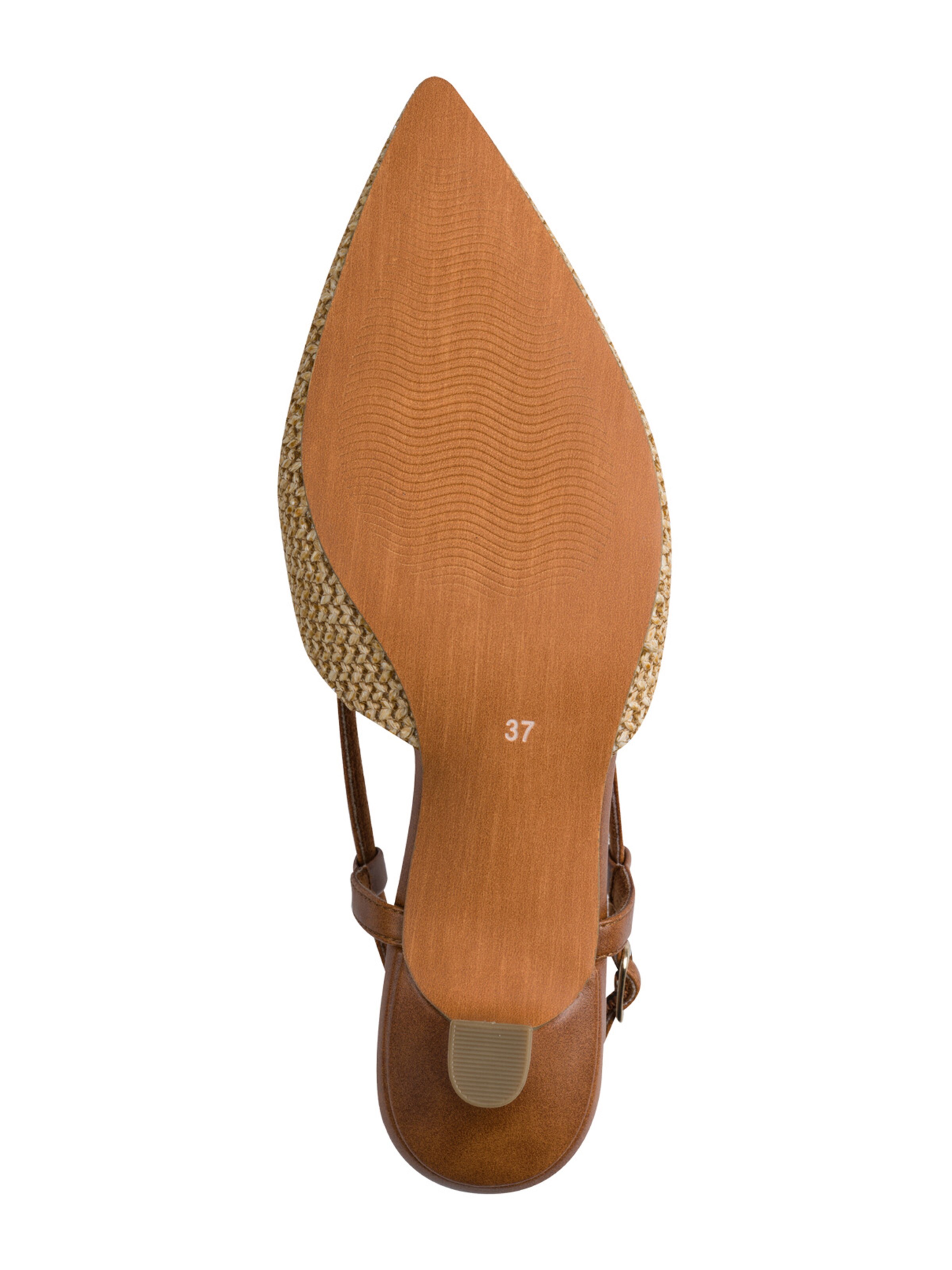 MARCO TOZZI Čevlji s peto in s paščki | rjava barva