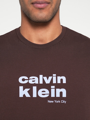 brūns Calvin Klein Jeans T-Krekls