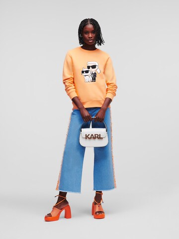Bluză de molton 'Ikonik 2.0' de la Karl Lagerfeld pe portocaliu