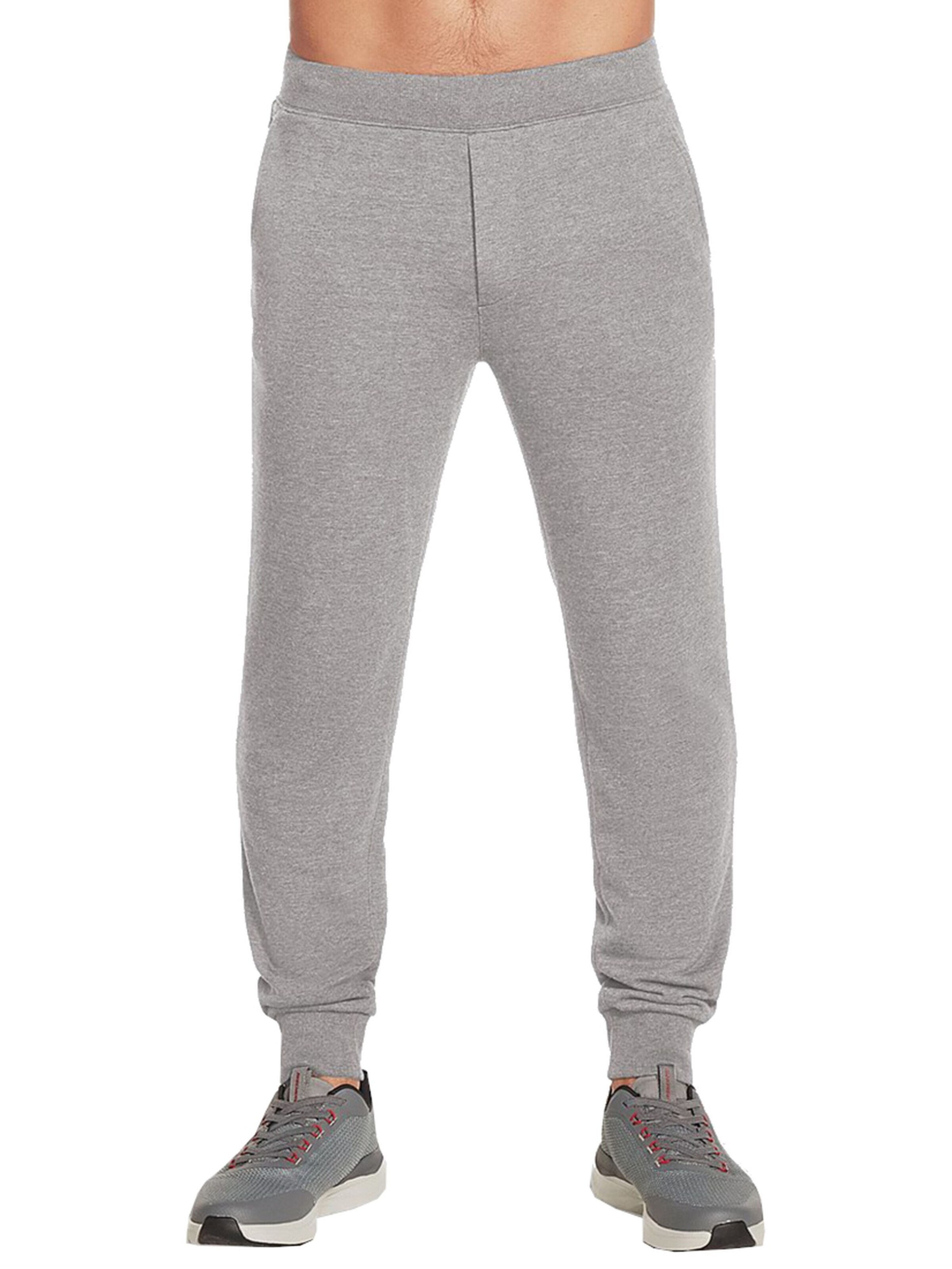 SKECHERS Tapered Sports trousers in Grey: front