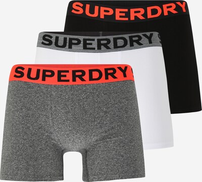 Superdry Boxers en gris chiné / rouge / noir / blanc, Vue avec produit