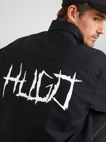 Comfort Fit Cămașă 'Ebolt' de la HUGO pe negru