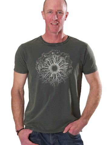 Life-Tree Shirt 'WoodenIris'‌‌‌‌ in Grün
